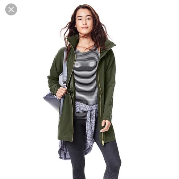 Athleta Jackets & Coats Athleta Misty Rain Jacket Medium Olive With